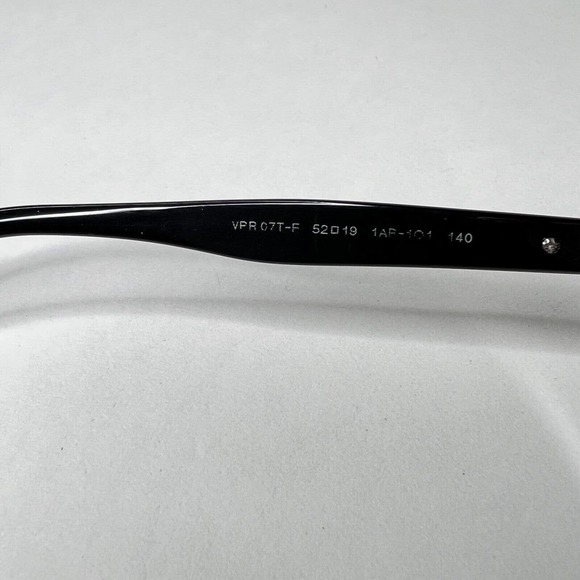 Prada Eyeglasses VPR 07T-F 1AB-101 Black Unisex Frame 52-19-140MM ITALY H3772 - Picture 5 of 7